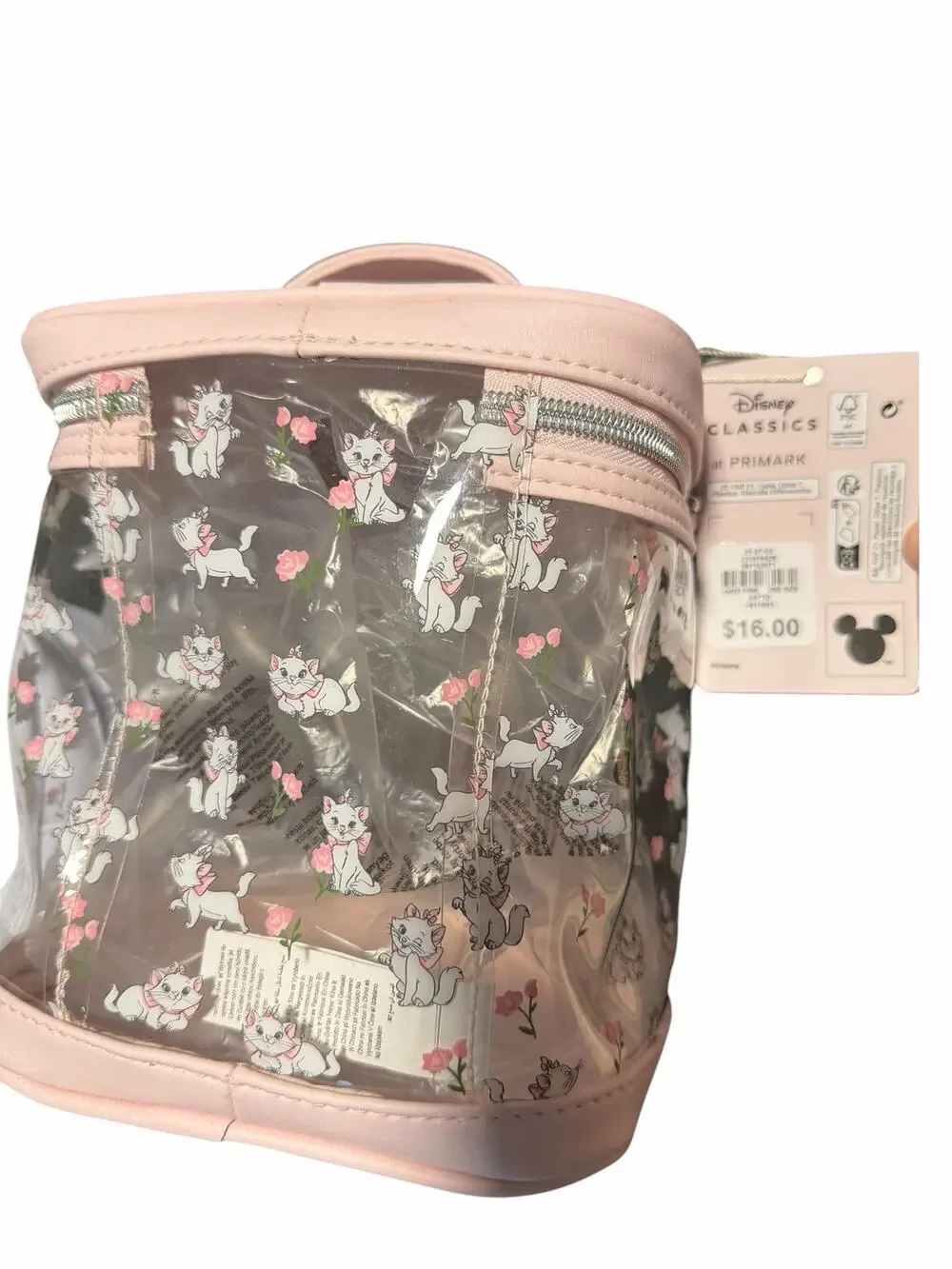 Disney Marie Clear Cosmetic Bag Vanity Case Primark NWT Aristocats
